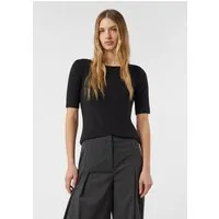 comma Kurzarmshirt T-Shirt Feminines Shirt aus Viskosejersey
