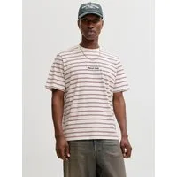 Jack & Jones T-Shirt JORNORREBRO STRIPE TEE SS CN LN Baumwolle, relaxed fit