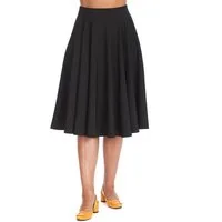 Banned A-Linien-Rock Sway Swing Schwarz Retro Vintage Skirt