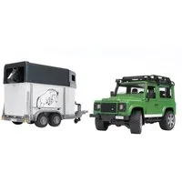 Bruder® Spielzeug-LKW bruder Land Rover Defender mit Pferdeanhänger