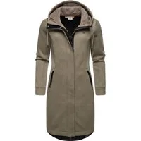Ragwear Kurzmantel Letti Long Bonded Übergangsmantel aus Rippstrick mit Kapuze