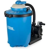COIL Pool-Filterpumpe Sandpumpe,Sandfilter für schwimmbäder, Filterpumpe, (Pumpenleistung: 6000/7000/10000/19000 l/h), Sandbehälter: 20/33/75 kg, 1,5 bar, 7-Wege-Ventil mit Manometer