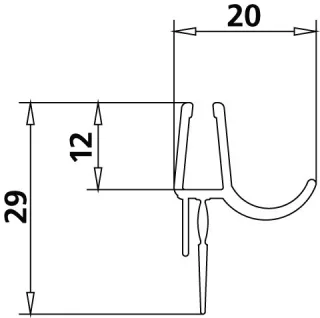Kermi 4621 2x Dichtleiste 4665 14C, Länge: 985 mm, 2535232 2535232