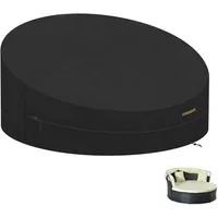 LuxusKollektion Gartenmöbel-Schutzhülle Sonneninsel Schutzhülle Wasserdicht 420D Oxford Ø190x90/50cm
