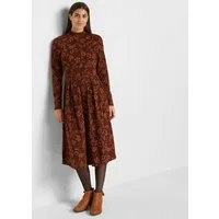 bonprix Jerseykleid mit geblümtem All-Over Print, aus Baumwolle und Elasthan