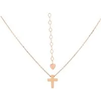 Golders Goldketten-Set Kette aus 585 Rotgold mit Kreuzanhänger (Set, 2-tlg), eleganter Goldschmuck für Damen