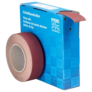 PFERD TOOLS Korund Schleifbandrolle Gewebe SBR Breite 38mm für universelle Anwendung - 45016432