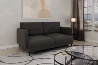 Sofa Designersofa HELMER 2-Sitzer Stoff Vibe Anthrazit