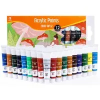 ESENG Acrylfarbe Premium FRUIT AP-12, 12-ml-Tuben, 12 & 24 Farben, für Leinwände, Holz