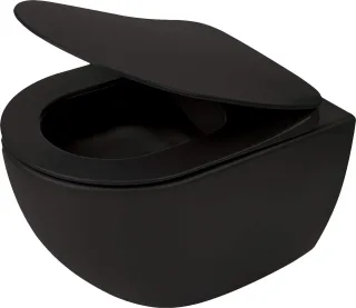 Neuesbad WC-Sitz + Wand-WC Schwarz NB1DECDEDNZPW1