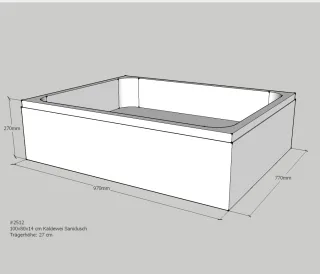 Neuesbad Wannenträger für Kaldewei Sanidusch 100x80x14 SD21023