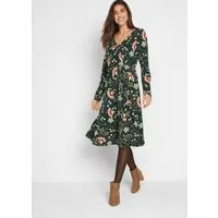 bonprix Jerseykleid für Alltag, aus Baumwolle und Elasthan, mit Wickeloptik