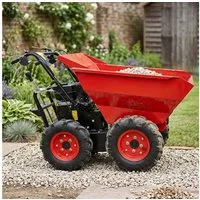 BRAST Dumper Benzin Mini Motor-Schubkarre Radlader, großer Kippbehälter, Allradantrieb