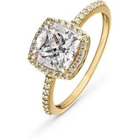 CHRIST Fingerring CHRIST Damen-Damenring 375er Gelbgold 40 Zirkonia, Zirkonia