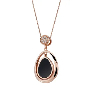 Orphelia 'Alda' Damen 925 Sterling Silberkette mit Anhänger - Rose ZH-7470
