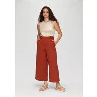 QS Culotte Hose Elastische Wide-Leg-Hose aus Crêpe