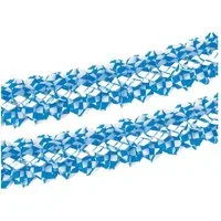 PAPSTAR Girlande Girlande, Papier Ø 16 cm, 4 m Bayrisch Blau schwer entflammbar