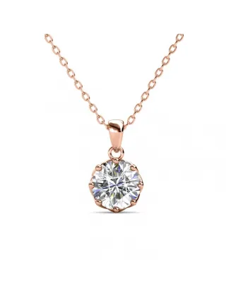 Lilien-Anhänger - Rose Gold und Kristall