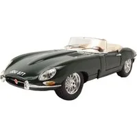 Bburago Modellauto Jaguar E-Type Cabrio 1961 grün, Maßstab 1:18