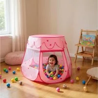 KEINerlei® Spielzelt (Set, Zelt +100 Bälle) Kinderzeltmaßen: ca. 98 x 82 cm (D x H) Inkl. 100 Stück Bälle im Set