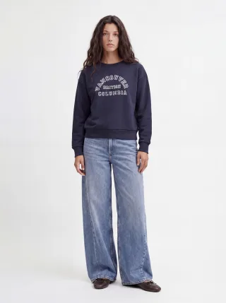 JJXX - JXMERLE RLX SHORT LS CREW SWT LN Night Sky - Gr. - M