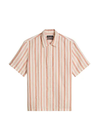 Marc OPolo Casual - Kurzarm-Hemd regular Medium Orange - Gr. - S