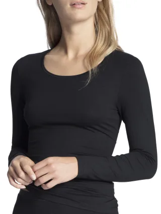 CALIDA - DAMEN Top langarm schwarz - Gr. - M