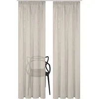 HOME WOHNIDEEN Vorhang 080530 Kombiband Fertigschal SOFTY halbtransparent (2 St), Multifunktionsband, halbtransparent, Polyester