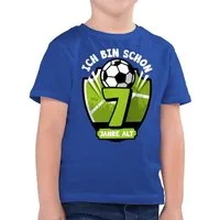 Shirtracer T-Shirt Ich bin schon sieben Jahre alt Fußball (1-tlg) 7. Geburtstag