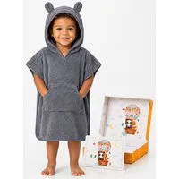 Fuchs & Panda Badeponcho Kuscheliger Badeponcho Baby und Kinder (0-6Jahre) aus 100% Bambus, 100% Bambus: Antimikrobiell, Atmungsaktiv, Hypoallergen, Superweich