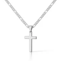 UNIQAL.de Kreuzkette UNIQAL Kreuz Halskette mit Anhänger Symbol (Edelstahl, Casual Style, Unisex, Basic, Deutsches Patent-und Markenamt), Kreuzanhänger