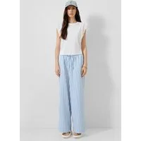 QS Chinos Hose Seersuckerhose mit Wide Leg