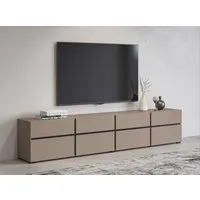 OTTO home Lowboard Cross,Breite 225 cm, moderne grifflose TV-Kommode, Breite 225 cm, TV-Schrank mit viel Stauraum, TV-Board