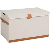 hausleben Aufbewahrungsbox Faltbar mit Deckel & Griff, Verstärkt mit Holz