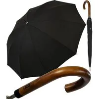 iX-brella Stockregenschirm High Quality mit Auf-Automatik und Stahlgestell, mit Echtholz-Rundhakengriff