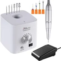 JCMaster Maniküre-Pediküre-Set, Nagelfräser 30000RPM inkl 10Bits & Fußpedal