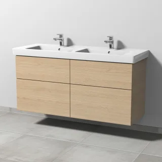 Sanipa 3way Waschtischunterbau zu Villeroy & Boch Subway 2.0 Waschtisch mit 4 Auszügen, Eiche-Nordic SM61748