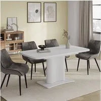Vicco Esstisch Fenaro, Weiß/Weiß/Weiß, 120 x 80 cm ausziehbar (1-St)