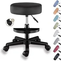 Zedelmaier Hocker Drehhocker Bürohocker Barhocker Arbeitshocker Polsterung, 44-58cm Höhenverstellbarer, Werkzeugablage mit unterteilten Fächern
