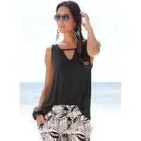 Buffalo Strandtop mit leichter Raffung am Ausschnitt, Tanktop, Cut-Out