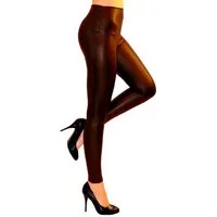 YESET Leggings Leggings Hose Röre Treggings lang wie Leder Latex Matt-Glanz Taillenbu Kunstleder-Look