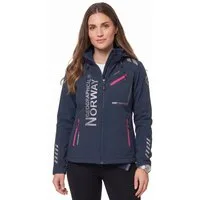 Geographical Norway Softshelljacke Damen Leichte Übergangsjacke mit Kapuze wasserabweisend, Gr. S–XXL