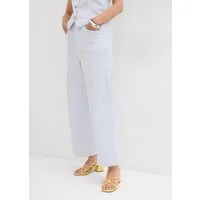 bonprix Weite Jeans lockerer Schnitt, verkürzte Länge, mit Streifen-Design