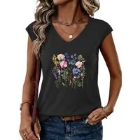 PYLIKE Neckholdertop Damen Sommer bequemes Elegant Basic V-Shirt mit Ärmellos T-shirt Bequem für Freizeit und Büro,Strandurlaub