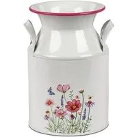 formano Dekovase Blumenwiese, Höhe: 21cm, Farbe: Weiß, Motiv: Blumen