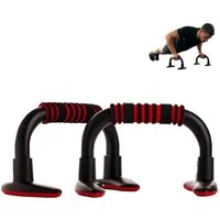 Endless Liegestützgriffe EL1042 Push Up Ständer mit Schaumstoffgriff, Bewegung & Fitness (1 Paar Schiebestangen, Material : Stahl, Kunststoff, Schwarz und Rot, Für Oberkörpertraining mit komfortablem Schaumstoffgriff), Rutschfeste Stangen, Weniger Be