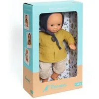 DJECO Babypuppe POMEA Puppe Camomille 32 cm groß Schlafaugen