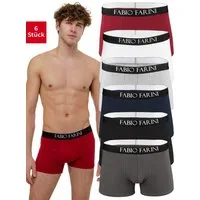 Fabio Farini Boxershorts Herren Boxer Unterhosen Baumwolle - Männer Retroshorts (6-St) angenehme Passform und Pflegehinweis aufgedruckt