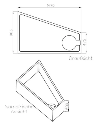 Neuesbad Wannenträger für Galatea SUNDOWN SN 150/100 U rechts 150x100 SW 16335