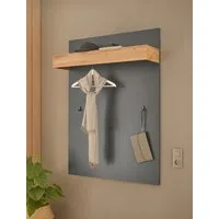 Home affaire Garderobenpaneel GiRON/CiTY, Wandregal in vier Farben, Flurgarderobe mit Hutablage, mit Kleiderstange und Haken, 100 cm breit